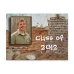 open house invitation - crumbling wall. post cards