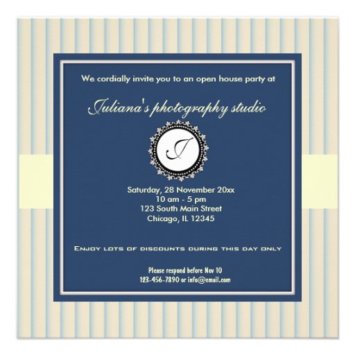 Open House New Business Personalized Invitation