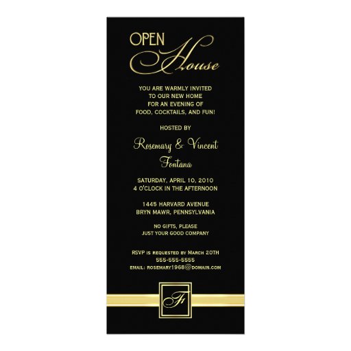 Open House Party Invitations