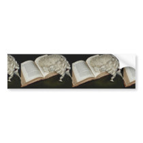 Open law book with wig, England Bumper Stickers