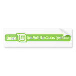 Open Minds, Open Sources, Open Future - Linux Mint Bumper Sticker