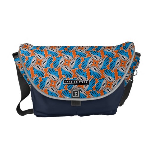 Open Mouth Shark Messenger Bags