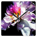 open peony wall clock