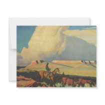 Open Range by Maynard Dixon Personalized Invite