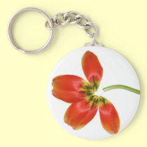 Open red tulip keychains