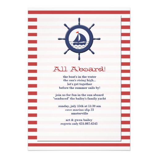 Open Seas Nautical Invitation