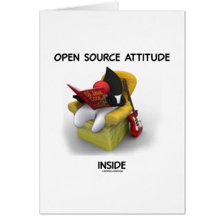 Open Source Attitude Inside (Duke Java Book Chair) Card