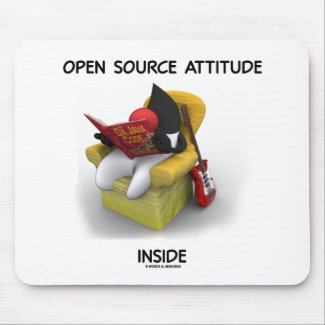 Open Source Attitude Inside (Duke Java Book Chair) Mousepads