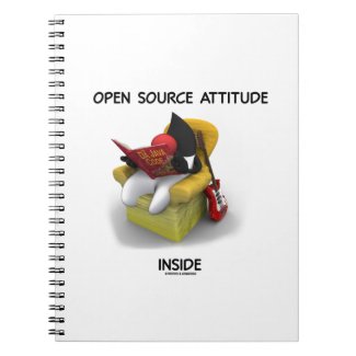 Open Source Attitude Inside (Duke Java Book Chair) Note Book
