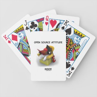 Open Source Attitude Inside (Duke Java Book Chair) Poker Cards
