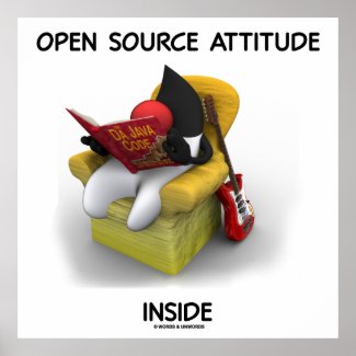 Open Source Attitude Inside (Duke Java Book Chair) Print