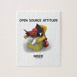 Open Source Attitude Inside (Duke Java Book Chair) Puzzle