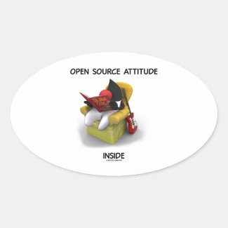 Open Source Attitude Inside (Duke Java Book Chair) Sticker