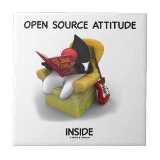 Open Source Attitude Inside (Duke Java Book Chair) Ceramic Tiles