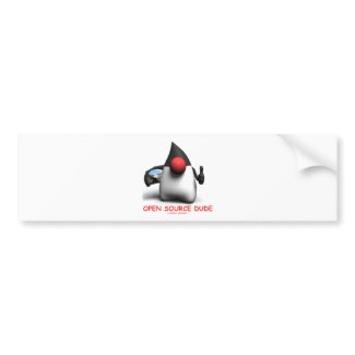 Open Source Dude (Software Developer Duke) bumpersticker