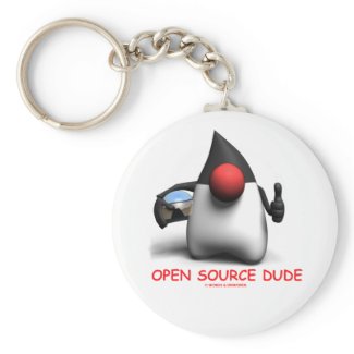 Open Source Dude (Software Developer Duke) keychain