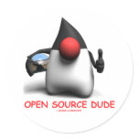 Open Source Dude (Software Developer Duke) stickers