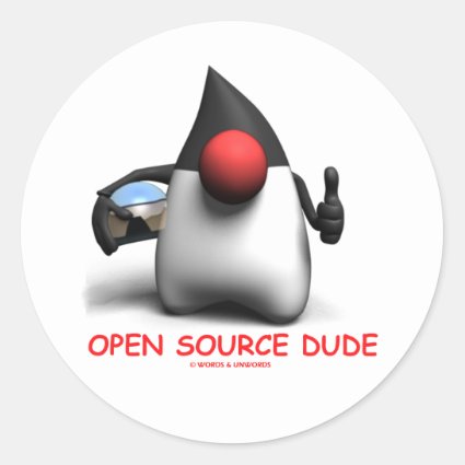 Open Source Dude (Software Developer Duke) Stickers