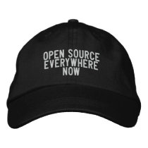 Open Source Everywhere Now embroidered hats