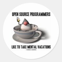 Open Source Programmers Like Mental Vacations Stickers