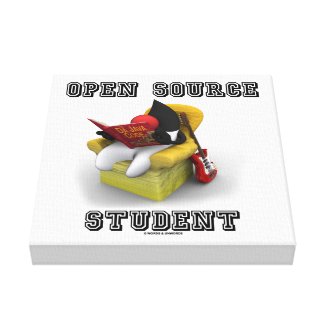 Open Source Student (Duke Java Book Comfy Chair) Gallery Wrap Canvas