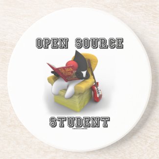 Open Source Student (Duke Java Book Comfy Chair) Drink Coaster