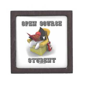Open Source Student (Duke Java Book Comfy Chair) Premium Jewelry Boxes