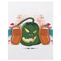 open up and say HALLOWEEN retro vector design Flyers