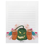 open up and say HALLOWEEN retro vector design Letterhead Template