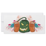 open up and say HALLOWEEN retro vector design Full Color Rack Card