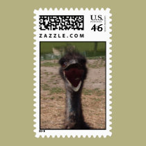 "Open Wide!" Emu Stamp