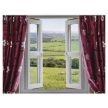 Open window with view across and English countrysi Custom Flyer