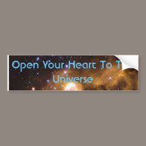 Open Your Heart To The Universe bumper stickers