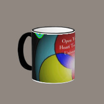 Open Your Heart To The Universe mugs