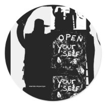 Open Yourself Round Stickers