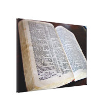 Opened Bible Gallery Wrap Canvas