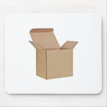 Opened cardboard box mousepad