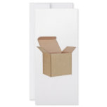 Opened cardboard box rack card template