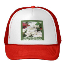 Opened Flowers Cap Mesh Hats