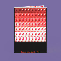 Opening in red & white cards