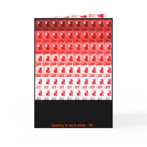 Opening in red & white cards