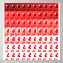 Opening in red & white posters