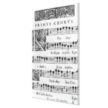 Opening page of the Mass for Double Choir Stretched Canvas Prints