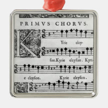 Opening page of the Mass for Double Choir Christmas Tree Ornament