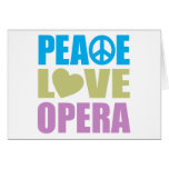 Ópera del amor de la paz felicitación