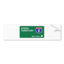 Opera Next Exit bumper stickers by whatitis Opera Next Exit bumper stickers