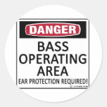 Operating Area Bass Round Sticker