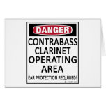 Operating Area Contrabass Clarinet Greeting Cards