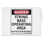 Operating Area String Bass Greeting Card