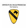 OPERATION IRAQI FREEDOM 1ST CAVALRY DIV LONGKNIFE T-SHIRTS